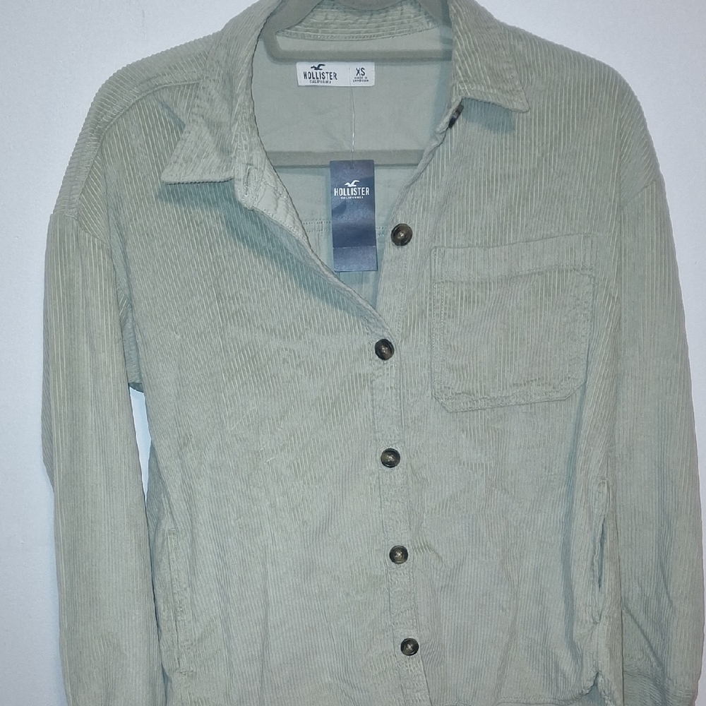Hollister Olive Corduroy Shirt